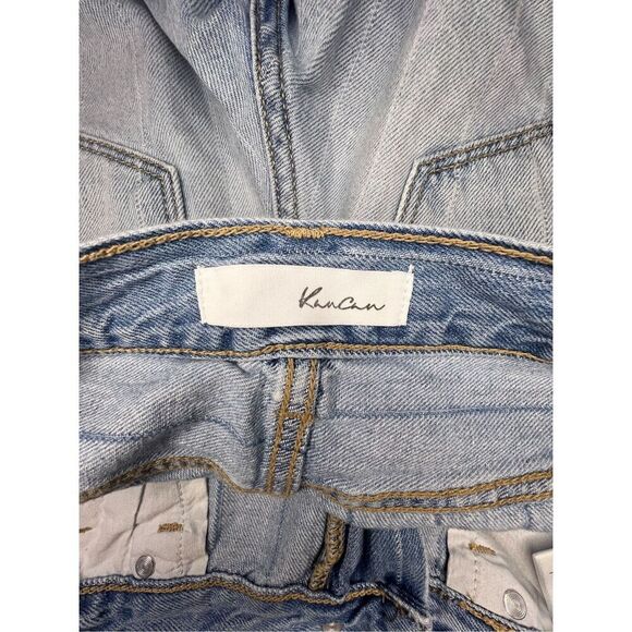 KanCan Light Wash High Rise Distressed Denim Shorts - Picture 3 of 5